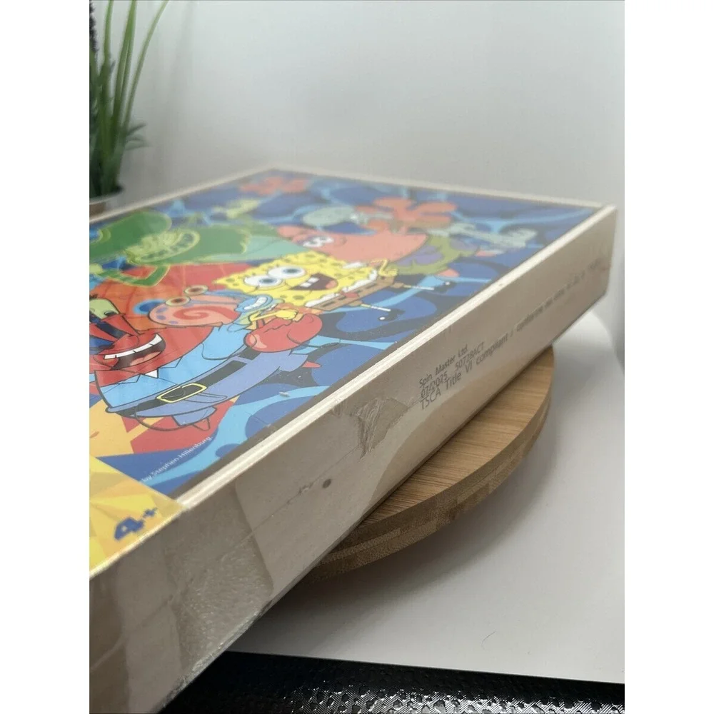 NEW‎ SpongeBob SquarePants 7 Wood Puzzles Nickelodeon Ages 4+ Spin Masters